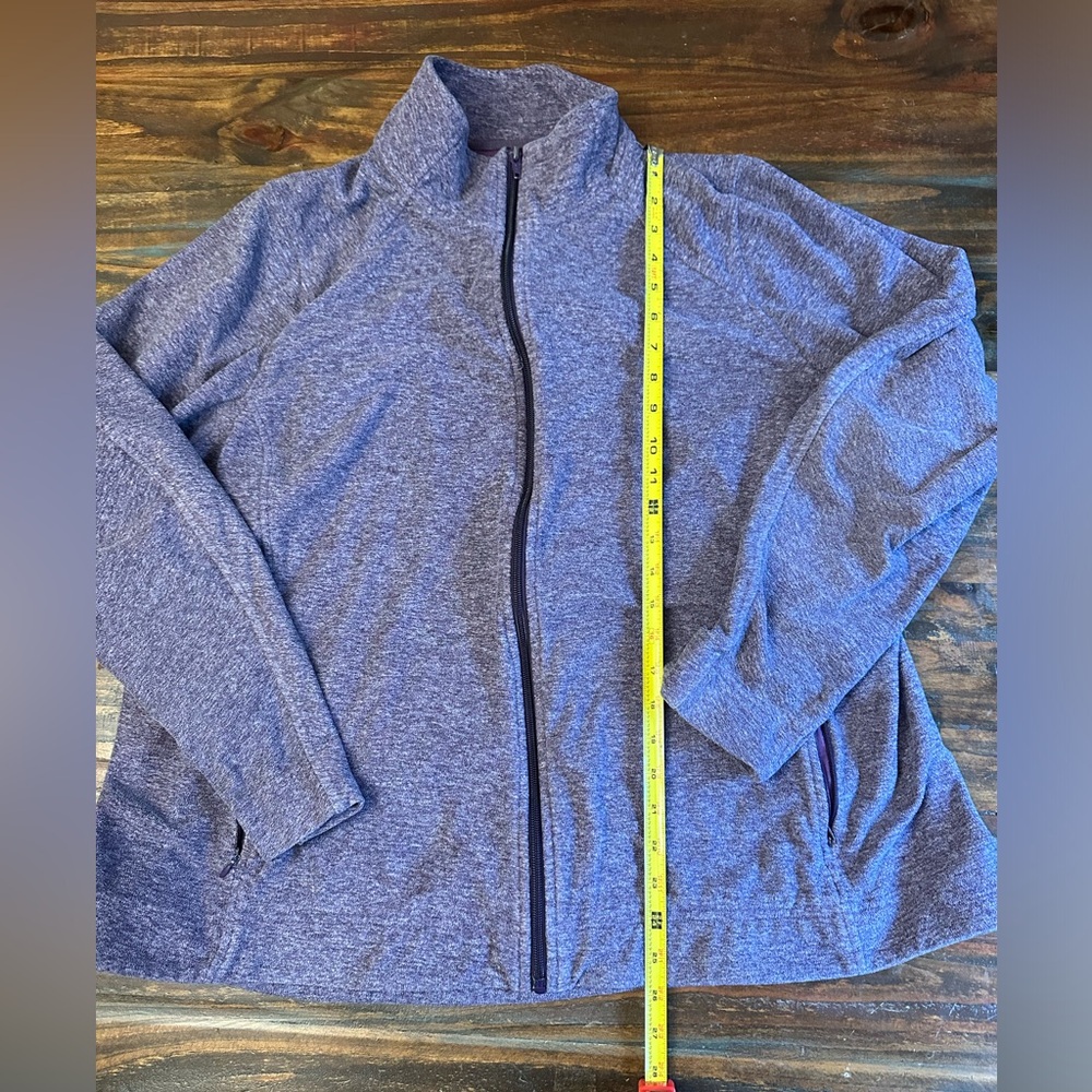 Duluth Trading Co Full Zip Fleece Jacket ZipperPockets Women's 2XL purple - Picture 2 of 8